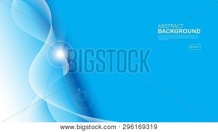 Blue Wave Background, Abstract Texture, Cover Design, Geometric Vector, Graphic, Minimal, Flyer Temp