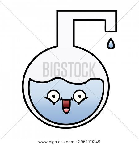 gradient shaded cartoon of a science bottle