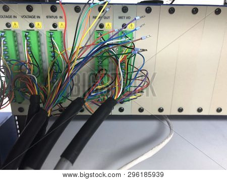 The Colorful Wiring Are Connected To The Terminals For Input/output Voltage Or Other.