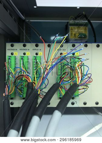 The Colorful Wiring Are Connected To The Terminals For Input/output Voltage Or Other.