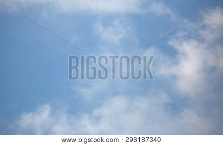 Background Of White High Clouds And Lihgt Blue Sky Like An Heaven Background