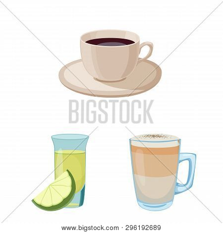 Vector Illustration Of Drink And Bar Icon. Set Of Drink And Party Vector Icon For Stock.
