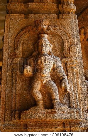 Sculpture Of Lord Krishna At The Vittala Temple, Hampi, Karnataka, India
