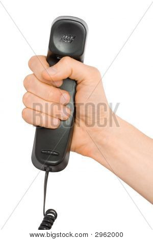 Rufen Sie. Telefon mit hand