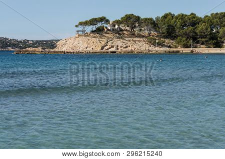 Panorama Of The Bay Paguera Photographed From The Mountain In Costa De La Calma.