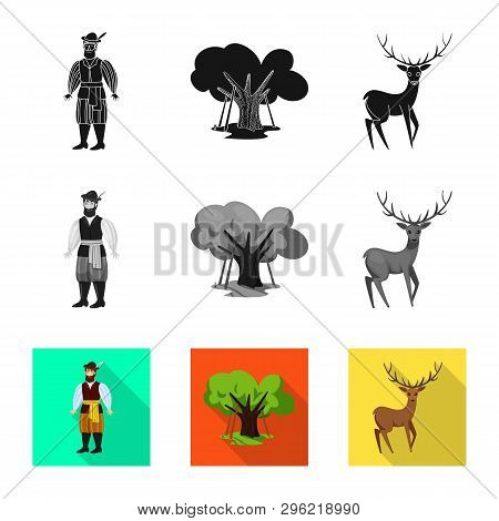 Isolated Object Of Traditional And Tour Logo. Collection Of Traditional And Landmarks Stock Vector I