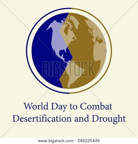 Global Environmental Problems.vector Design Postcards For World Day To Combat Desertification And Dr