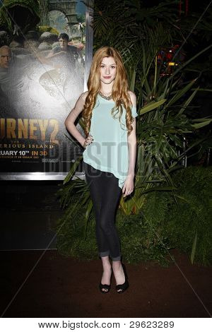 LOS ANGELES, CA - FEB 2: Katherine McNamara at the 'Journey 2: The Mysterious Island' Premiere at Grauman's Chinese Theater on February 2, 2012 in Los Angeles, California