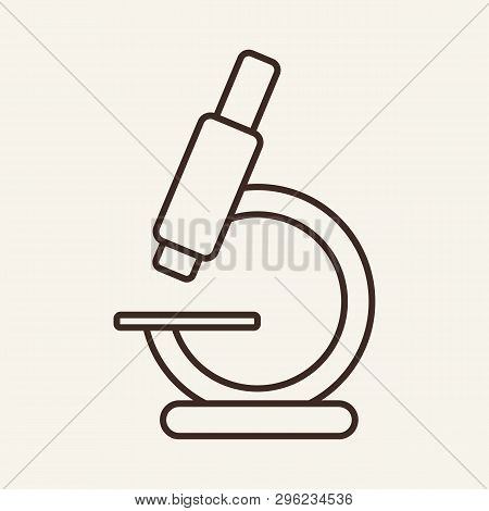Criminalistics Line Icon. Microscope, Research, Microbiology. Justice Concept. Vector Illustration C