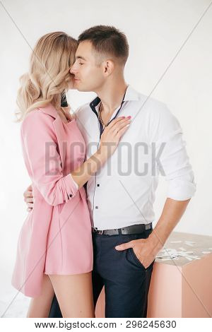 Beautiful Young Couple In Love. Stock Photo