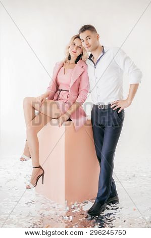 Beautiful Young Couple In Love. Stock Photo
