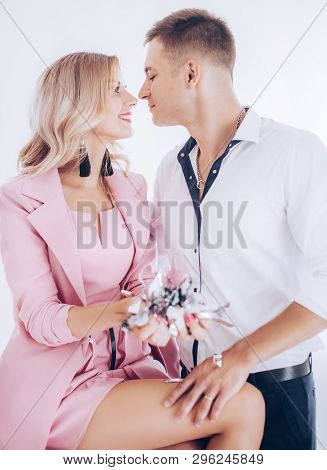 Beautiful Young Couple In Love. Stock Photo