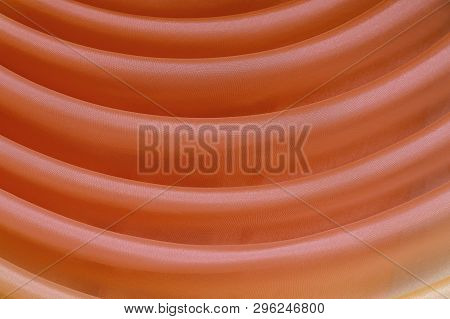 Horizontal Folds On Organza Curtains For Background And Design
