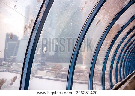 Windows Of The Covered Footbridge Bagration In Moscow