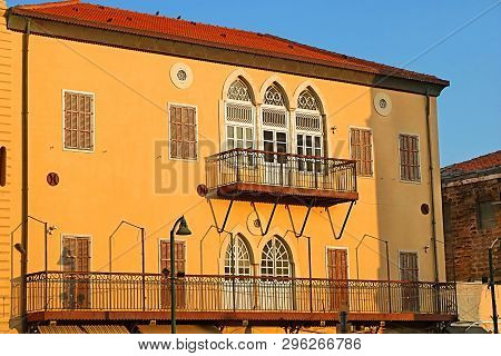 View Of Old Building In Arabic Style In Old Town Jaffa, Tel Aviv, Israel
