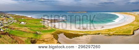 Aerial View Of The Famous Magheraroarty Beach - Machaire Rabhartaigh - On The Wild Atlantic Way In C
