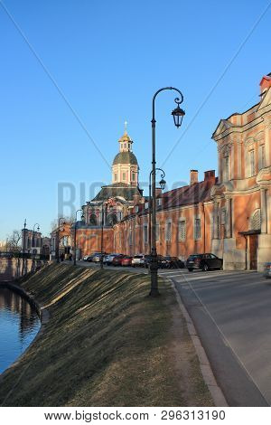 St. Petersburg, Russia April 17, 2019 Alexander Nevsky Lavra