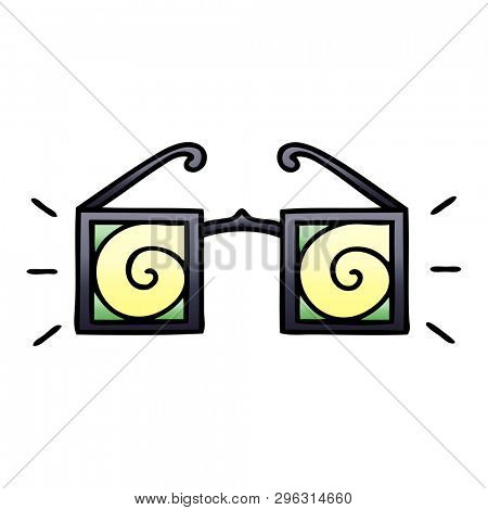 gradient shaded cartoon of a hypno glasses