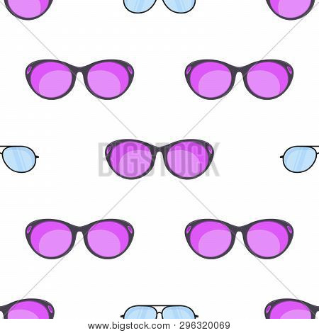 Sun Summer Glasses. Wrapping Paper, Summer Style Collection. Eyeglasses, Specs Pattern. Accessories 
