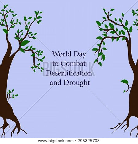 Global Environmental Problems.vector Design Postcards For World Day To Combat Desertification And Dr
