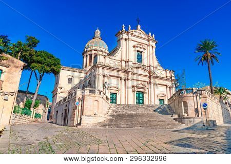 Comiso, Sicily Island, Italy: The Neoclassicist Church Of The Annunziata, 16th Century