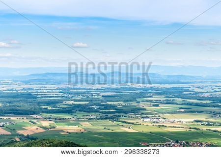 An image of an aerial view from the Haut-Koenigsbourg in France