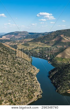Surrounding Landscape Near The Village Of Sao Joao Da Pesqueira, Portugal. Concept For Travel In Por