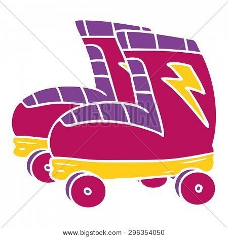 hand drawn cartoon doodle of roller skates