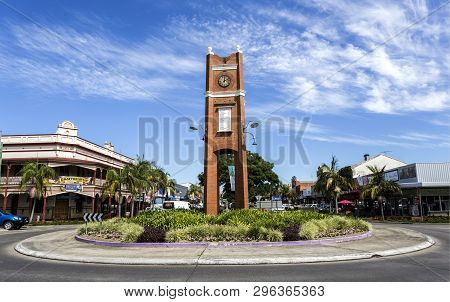 Grafton, Australia - April 9, 2019: View Of The Clock Tower, Erected In 1909 To Commemorate Fr Jubil