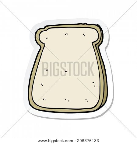 sticker of a cartoon slice of bread