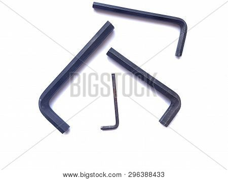 Allen Keys In Different Sizes Isolated On White Background