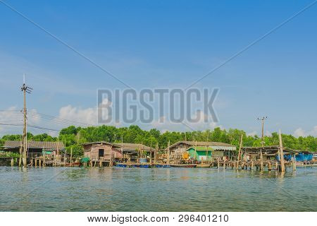 Unseen In Thailand. Scenery Of Fishing Village (the No-land Village) At Bang Chan, Khlung, Chanthabu