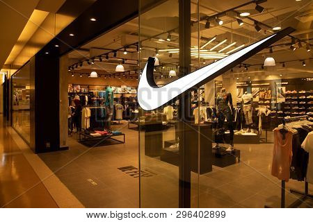 Kuala Lumpur, Malaysia, April 18, 2019:  Nike, Inc. Is An American Multinational Corporation That  M