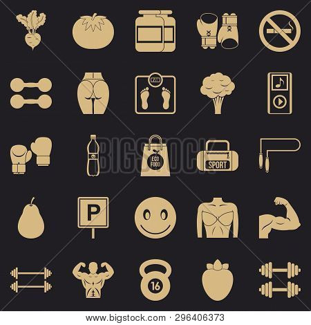 Toned Body Icons Set. Simple Set Of 25 Toned Body Vector Icons For Web For Any Design
