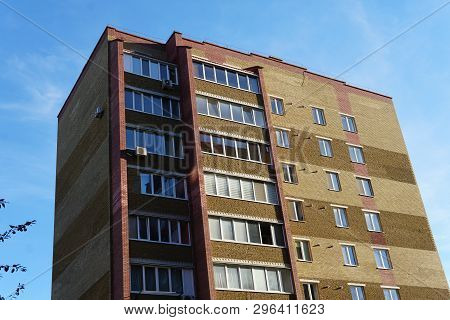 Modern Condominium Building Real Etate In City With Blue Sky