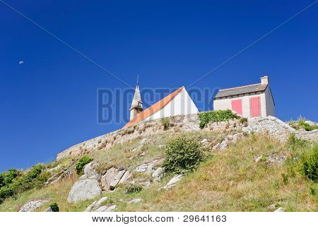 Chapelle Saint Michel, na ilha de Brehat Ile De Bretanha