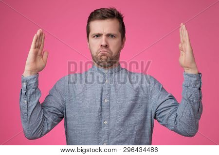 Young European Man Bragging About The Big Size