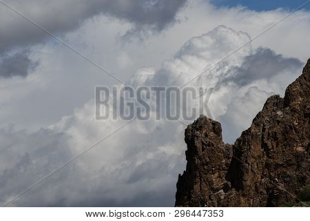 Storm Clouds Building Above Superstition Mountain, Lost Dutchman State Park, Tonto National Forest, 