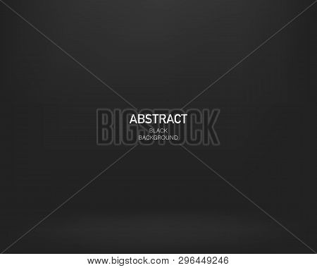 Black Abstract Background. Gradient Design. Darck Background. Vector