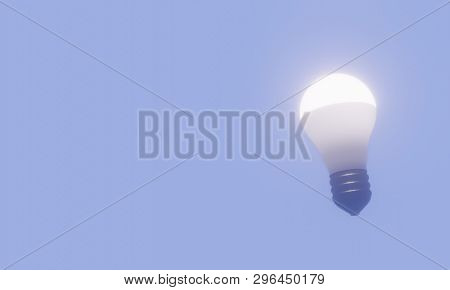 Modern Led Lamp Isolated 3d, Eco Energy Concept, Close Up