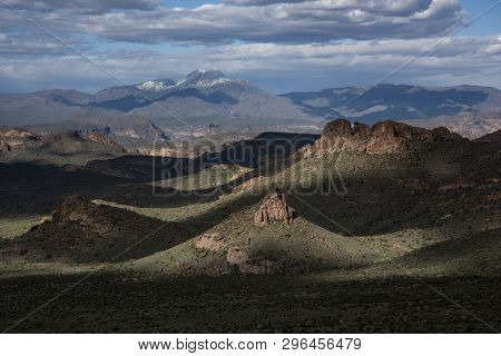 The Superstition Wilderness From Praying Hands, Lost Dutchman State Park, Tonto National Forest, Ari