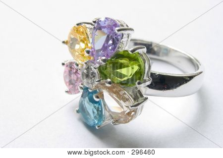 Zes kleur vinger Ring