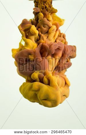 Colorful Ink Drops In Water