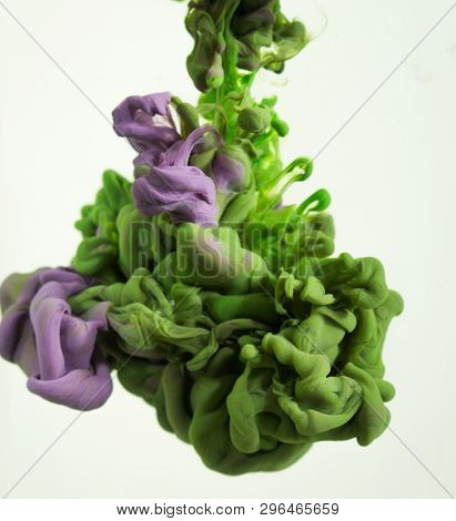 Colorful Ink Drops In Water