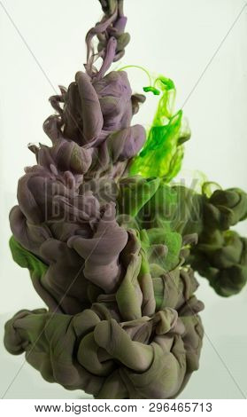 Colorful Ink Drops In Water