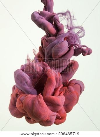 Colorful Ink Drops In Water