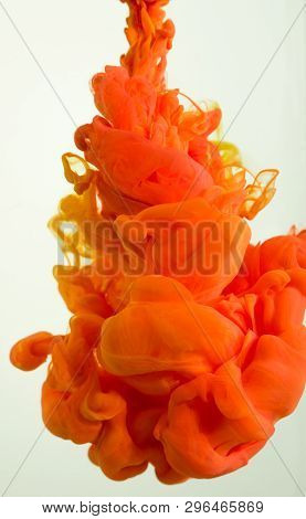 Colorful Ink Drops In Water