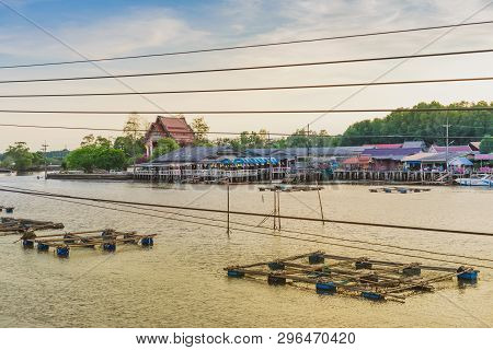 Chanthaburi, Thailand: April 15, 2019 Scenery Of Fishing Village (the No-land Village) On April 15,2