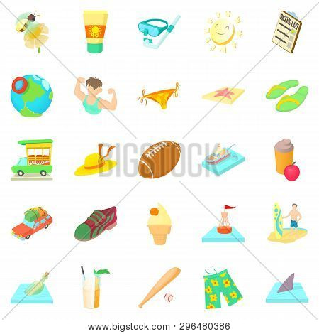 Heliacal Icons Set. Cartoon Set Of 25 Heliacal Icons For Web Isolated On White Background
