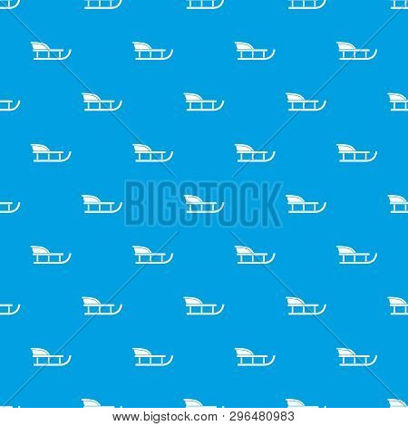Sled Pattern Repeat Seamless In Blue Color For Any Design. Geometric Illustration